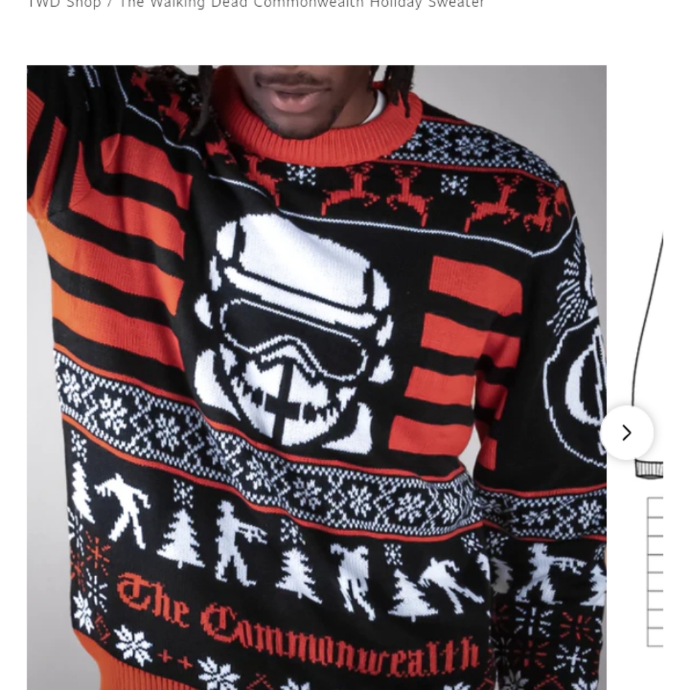The Walking Dead Commonwealth Holiday Sweater - Picture 8 of 8